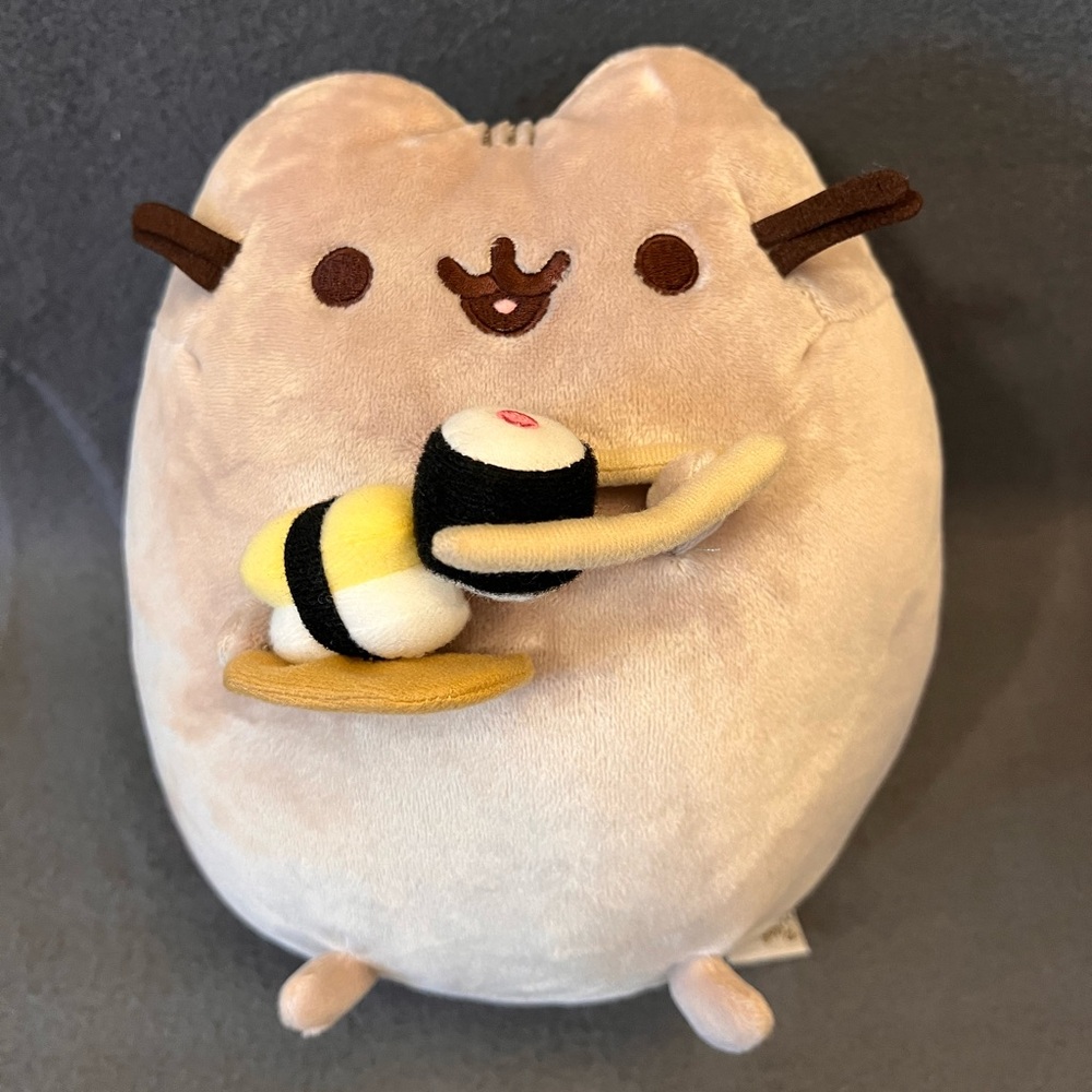Sushi grey Pusheen stuffed animal